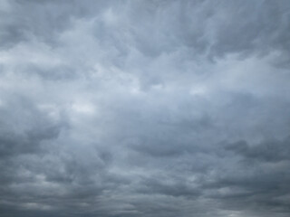 Overcast sky with dark clouds, Gray clouds in the sky before the rain. Workpiece for design