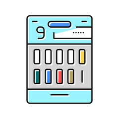 panel 9 drug test color icon vector illustration - obrazy, fototapety, plakaty