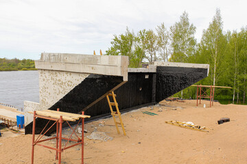 Waterproofing of reinforced concrete structure.