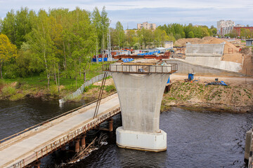 Construction site of the new bridge.