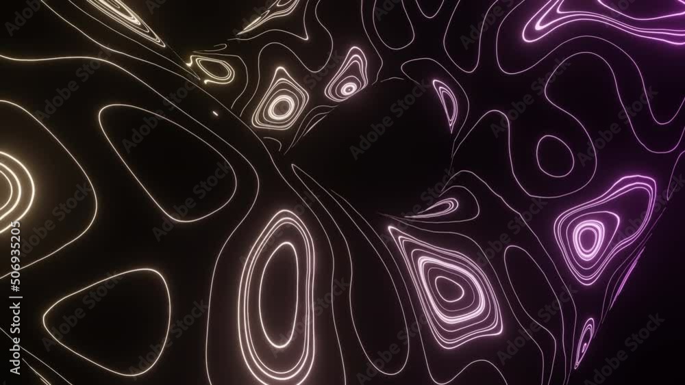 Aufkleber black background.design.an abstraction in which bright spots move and change their sizes.