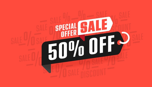 50 percent off special sale offer