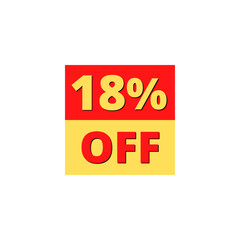18% OFF with red and yellow square design online discount