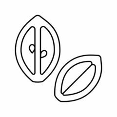 cut lemon line icon vector illustration