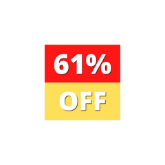 61% OFF with red and yellow square design online discount