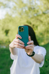 person using smartphone