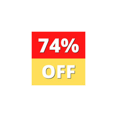 74% OFF with red and yellow square design online discount