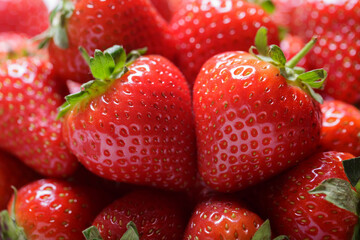 fresh strawberries as background