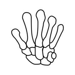 wrist bone line icon vector illustration