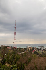Obraz premium Panorama of the city of Sochi and the Black Sea