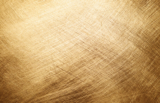 Gold brushed metal texture background