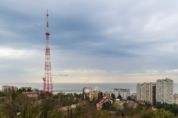 Obraz premium Panorama of the city of Sochi and the Black Sea