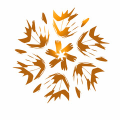 set of leaves gradient color vector