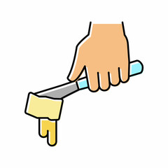 butter add color icon vector illustration