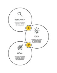 Vertical infographic design with icons and 3 options or steps. Thin line. Infographics business concept. Can be used for info graphics, flow charts, presentations, mobile web sites, printed materials.