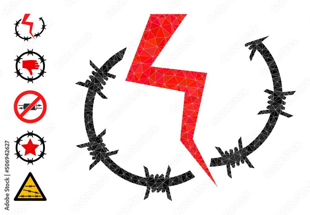 Poster vector triangulated freedom icon illustration constructed with random filled triangles. triangulated
