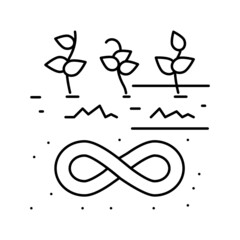 sustainable agriculture line icon vector illustration