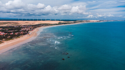 Flecheiras Praia Paraíso Tropical Dunas Mar Ceará Nordeste Brasil Vila Pescadores Pitoresco...