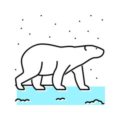 polar bear color icon vector illustration