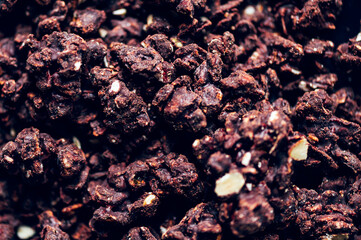 Organic Dark Chocolate Keto Nuggets, crunchy nuts and seeds, including pecans, almonds and hemp seeds coved in premium belgian dark chocolate, providing healthy snack. Gluten Free, Vegan Friendly