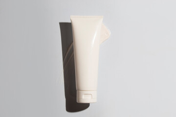 mockup of perfume skin care bottle cosmetic tube of beauty makeup facial, treatment cleanser face...