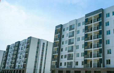 Newly built multi-storey houses