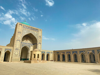 Fototapeta na wymiar detail of the mosque in Bukhara Uzbekistan 