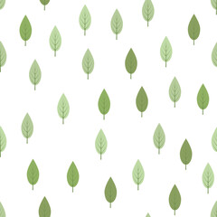 simple vector pattern green leaves