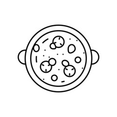 soup chili line icon vector illustration