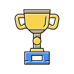 cup golden award color icon vector illustration