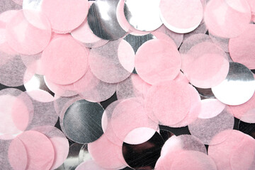 Background of soft pink confetti