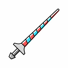 lance medieval color icon vector illustration