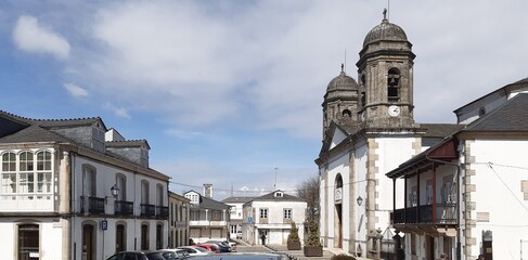 Plaza de Santa María en Vilalba, Galicia