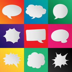 Speech Bubbles (Color Background)