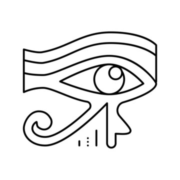 eye egypt line icon vector illustration