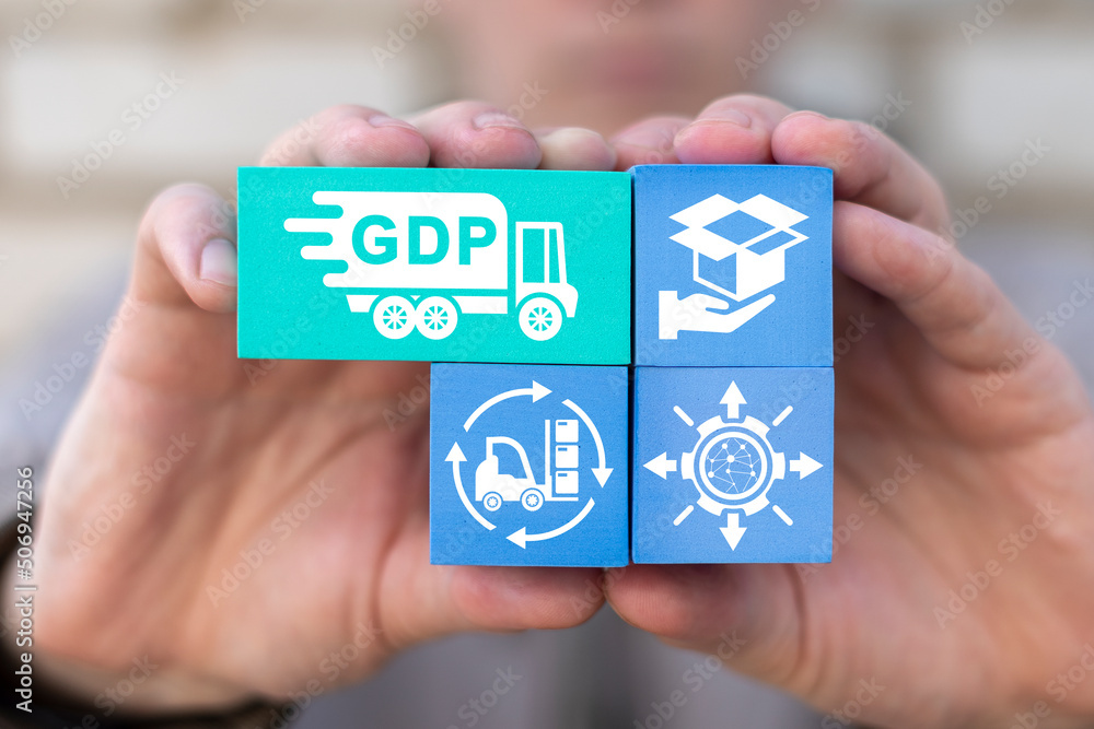 Poster concept of gdp good distribution practice. gdp logistic standard.