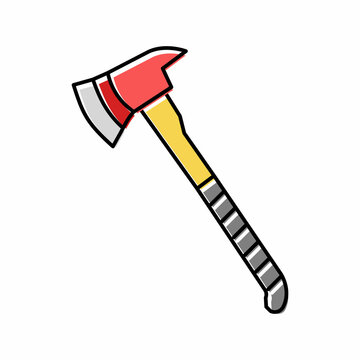 axe tool color icon vector illustration
