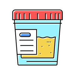 urine drug test color icon vector illustration - obrazy, fototapety, plakaty