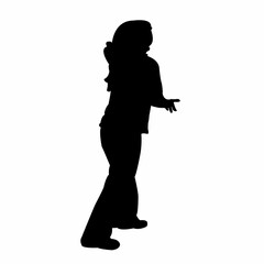 a girl body silhouette vector