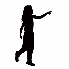 a girl body silhouette vector