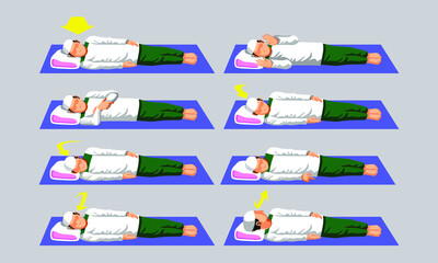 the procedure for praying salah while sleeping facing the right side