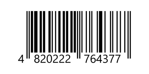 Linear vector bar code template. Barcode pattern.