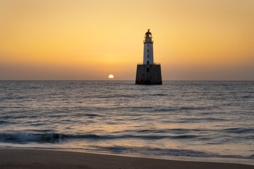 Fototapeta premium Silhouette of Rattray Head Lighthouse