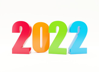 2022 colorful calendar background series 3D render