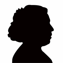 a woman head silhouette vector