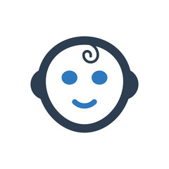 Fototapeta premium Baby Face Icon