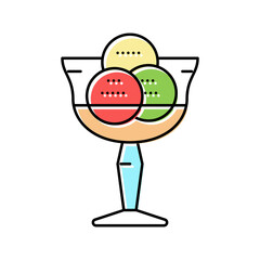 sorbet ice cream color icon vector illustration