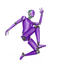 almost human cyberman is jumping fast