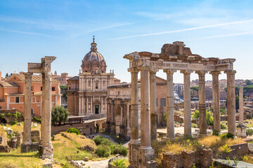 Naklejka na ściany i meble Ancient ruins of Forum in Rome
