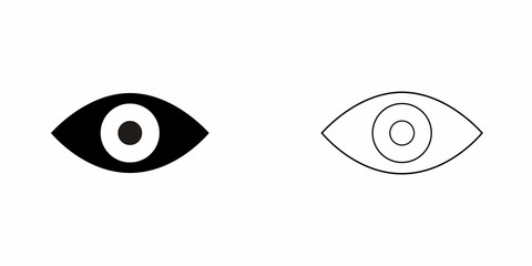View vector icon, eye sign.
